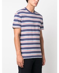 dunkelblaues horizontal gestreiftes T-Shirt mit einem Rundhalsausschnitt von Polo Ralph Lauren