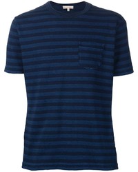 dunkelblaues horizontal gestreiftes T-shirt von Alex Mill