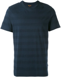 dunkelblaues horizontal gestreiftes T-shirt von Barbour