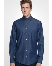 dunkelblaues Jeans Businesshemd von Seidensticker
