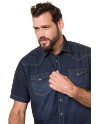 dunkelblaues Jeans Kurzarmhemd von JP1880