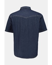 dunkelblaues Jeans Kurzarmhemd von JP1880
