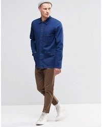 dunkelblaues Jeanshemd von Asos