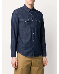 dunkelblaues Jeanshemd von Levi's