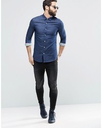 dunkelblaues Jeanshemd von Asos