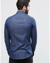 dunkelblaues Jeanshemd von Asos