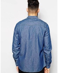 dunkelblaues Jeanshemd von Asos