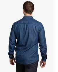 dunkelblaues Jeanshemd von Checker