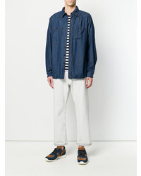 dunkelblaues Jeanshemd von Engineered Garments