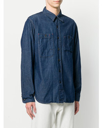 dunkelblaues Jeanshemd von Engineered Garments