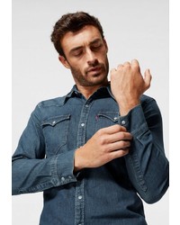 dunkelblaues Jeanshemd von Levi's