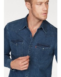 dunkelblaues Jeanshemd von Levi's