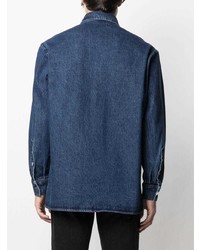 dunkelblaues Jeanshemd von Raf Simons