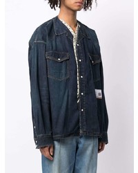 dunkelblaues Jeanshemd von Maison Mihara Yasuhiro