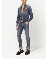 dunkelblaues Jeanshemd von Dolce & Gabbana