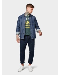 dunkelblaues Jeanshemd von Tom Tailor Denim