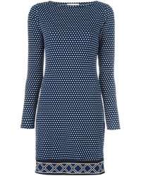 dunkelblaues Kleid mit geometrischem Muster von MICHAEL Michael Kors
