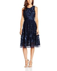 dunkelblaues Kleid von Belle Badgley Mischka