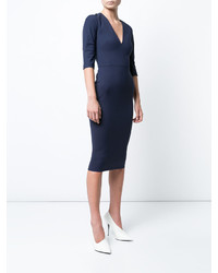 dunkelblaues Kleid von Victoria Beckham