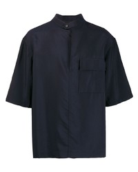 dunkelblaues Kurzarmhemd von 3.1 Phillip Lim