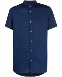 dunkelblaues Kurzarmhemd von Armani Exchange