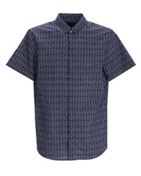 dunkelblaues Kurzarmhemd von Armani Exchange