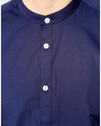 dunkelblaues Kurzarmhemd von Asos