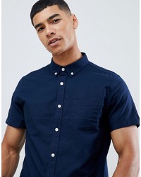 dunkelblaues Kurzarmhemd von Burton Menswear