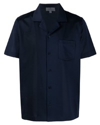 dunkelblaues Kurzarmhemd von Canali