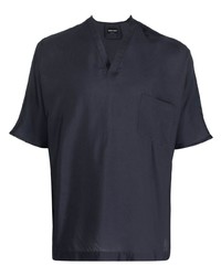 dunkelblaues Kurzarmhemd von Giorgio Armani
