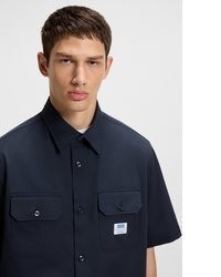 dunkelblaues Kurzarmhemd von HUGO Blue