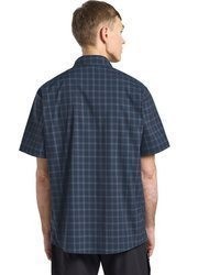dunkelblaues Kurzarmhemd von Jack Wolfskin