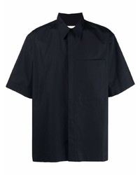 dunkelblaues Kurzarmhemd von Jil Sander
