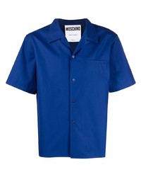 dunkelblaues Kurzarmhemd von Moschino