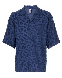 dunkelblaues Kurzarmhemd von Moschino