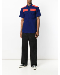 dunkelblaues Kurzarmhemd von Calvin Klein 205W39nyc