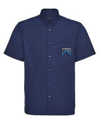 dunkelblaues Kurzarmhemd von Prada