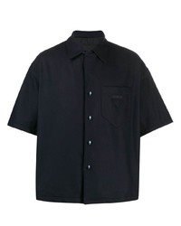 dunkelblaues Kurzarmhemd von Prada