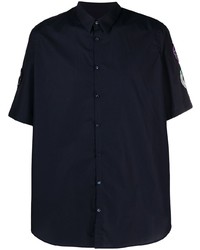 dunkelblaues Kurzarmhemd von Raf Simons