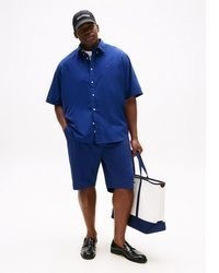 dunkelblaues Kurzarmhemd von Tommy Hilfiger Big & Tall