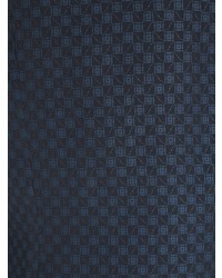 dunkelblaues Langarmhemd mit geometrischem Muster von Etro
