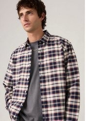 dunkelblaues Langarmhemd mit Karomuster von Levi's