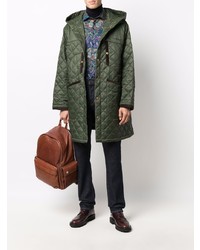 dunkelblaues Langarmhemd mit Paisley-Muster von Etro