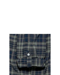 dunkelblaues Langarmhemd mit Schottenmuster von OCK