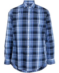 dunkelblaues Langarmhemd mit Schottenmuster von Polo Ralph Lauren