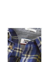 dunkelblaues Langarmhemd mit Schottenmuster von Tommy Jeans