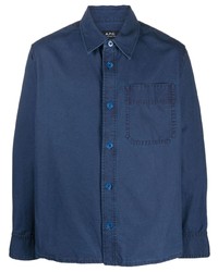 dunkelblaues Langarmhemd von A.P.C.