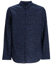 dunkelblaues Langarmhemd von Armani Exchange