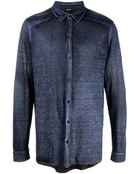dunkelblaues Langarmhemd von Avant Toi