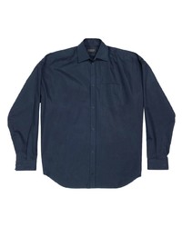 dunkelblaues Langarmhemd von Balenciaga